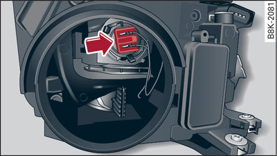 Headlight unit: Removing dipped headlight